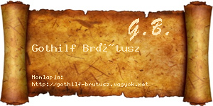Gothilf Brútusz névjegykártya
